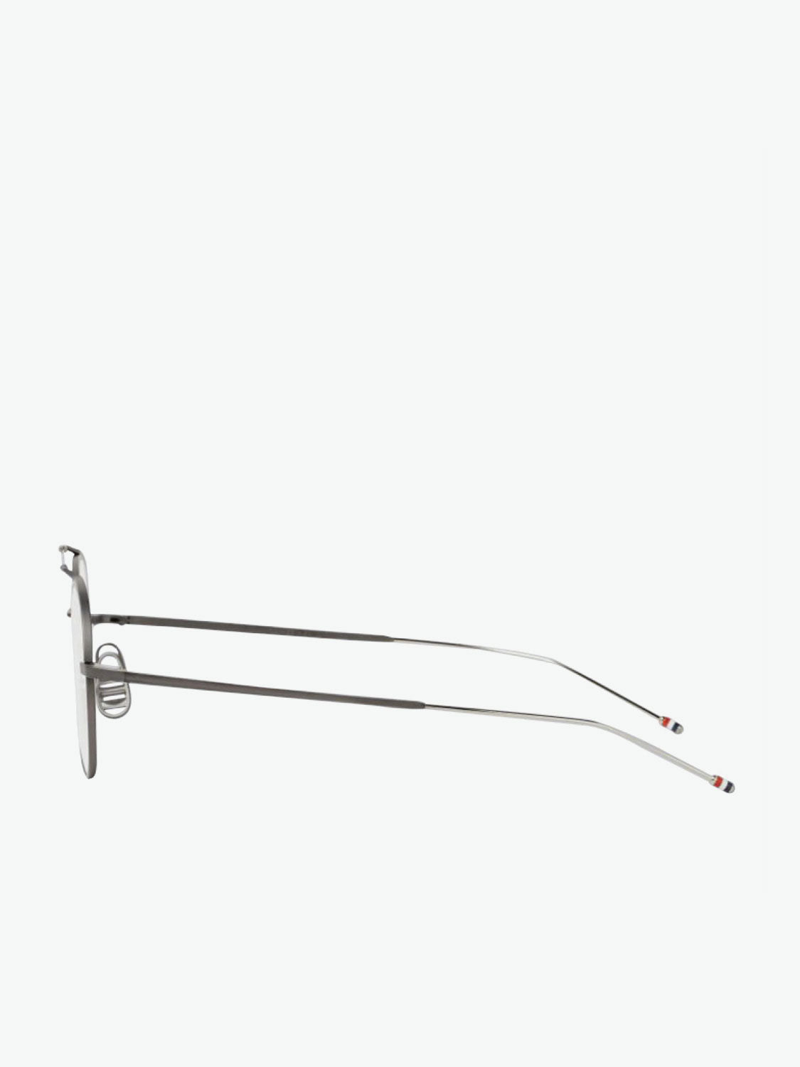 Thom Browne TBX912 Black Iron And Silver Oval Optical Glasses