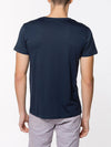 Modal Blend V-neck Pocket T-shirt Navy Blue | D