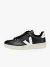 Veja V-12 Leather Black White