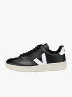 Veja V-12 Leather Black White