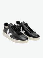 Veja V-12 Leather Black White | The Project Garments - B
