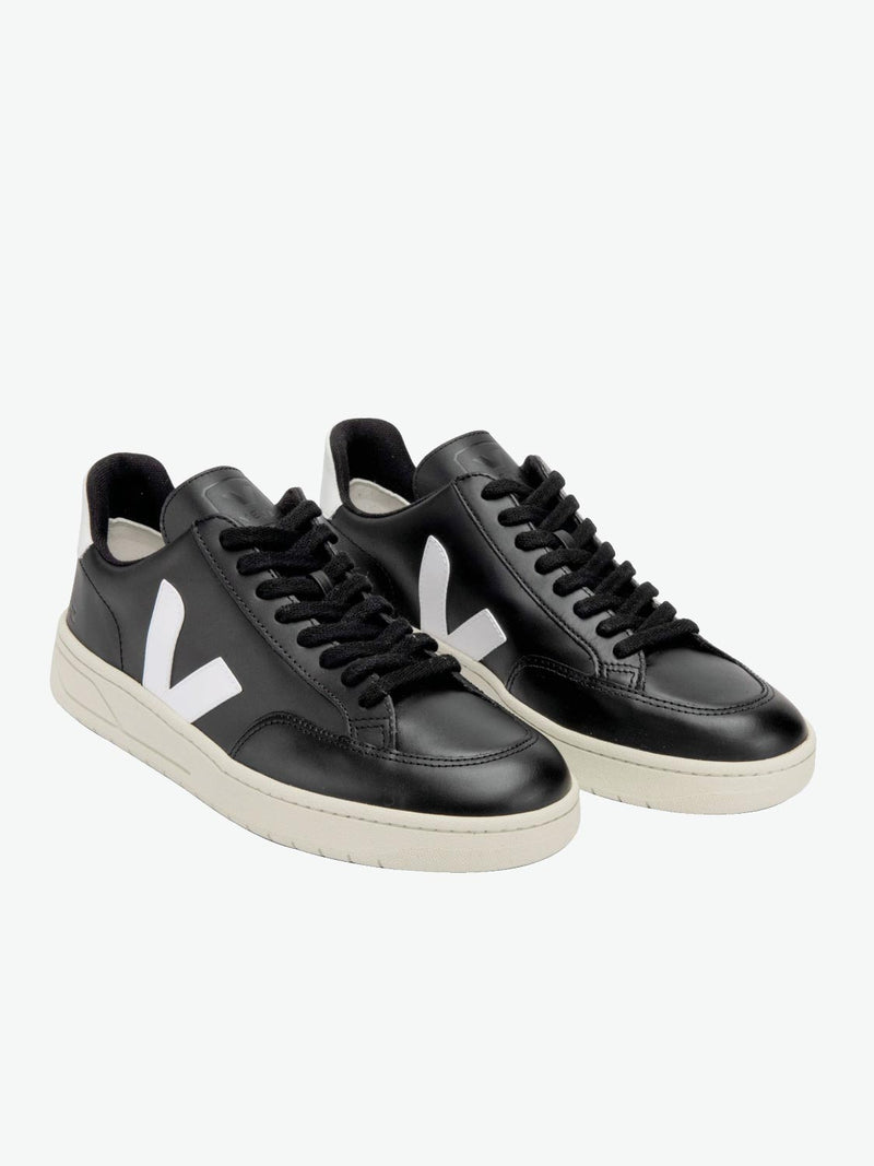 Veja V-12 Leather Black White | The Project Garments - B