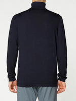 Wool Rollneck Sweater Navy Blue | C