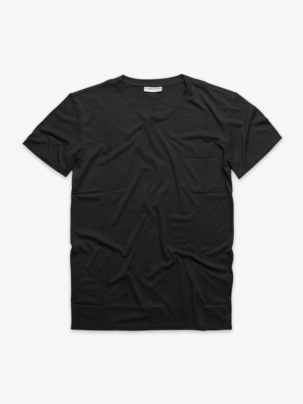 The Project Garments Crew Neck Modal-Blend Pocket T-shirt Charcoal Grey