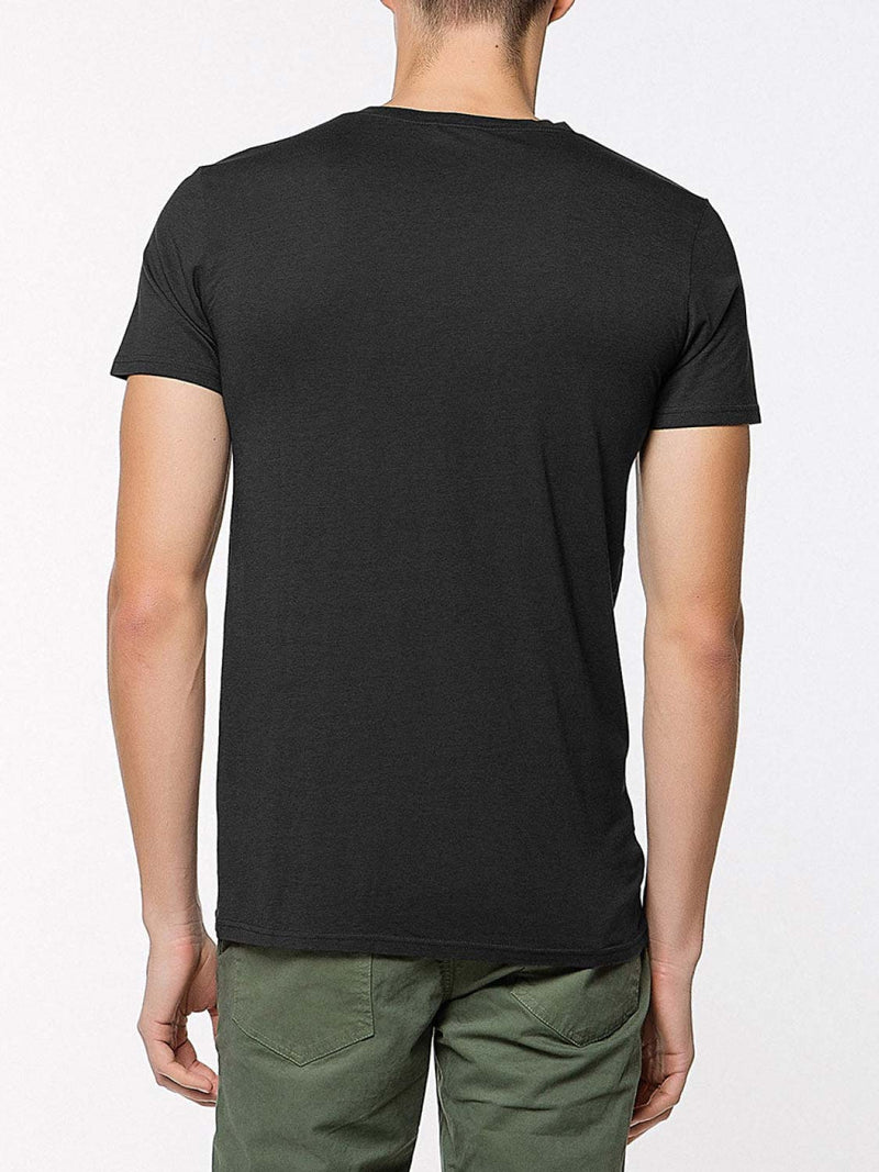 Crew Neck Modal-Blend Pocket T-shirt Charcoal Grey