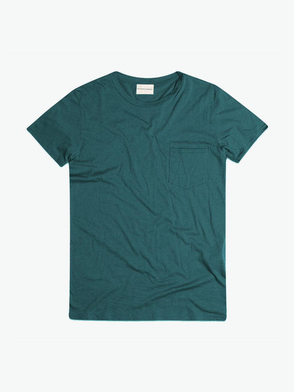 The Project Garments Crew Neck Modal-Blend Pocket T-shirt Myrtle Green