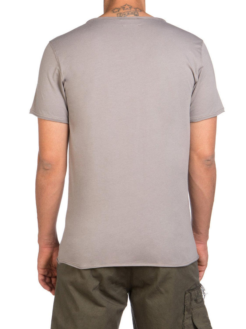 Henley Organic Cotton T-Shirt Grey | D