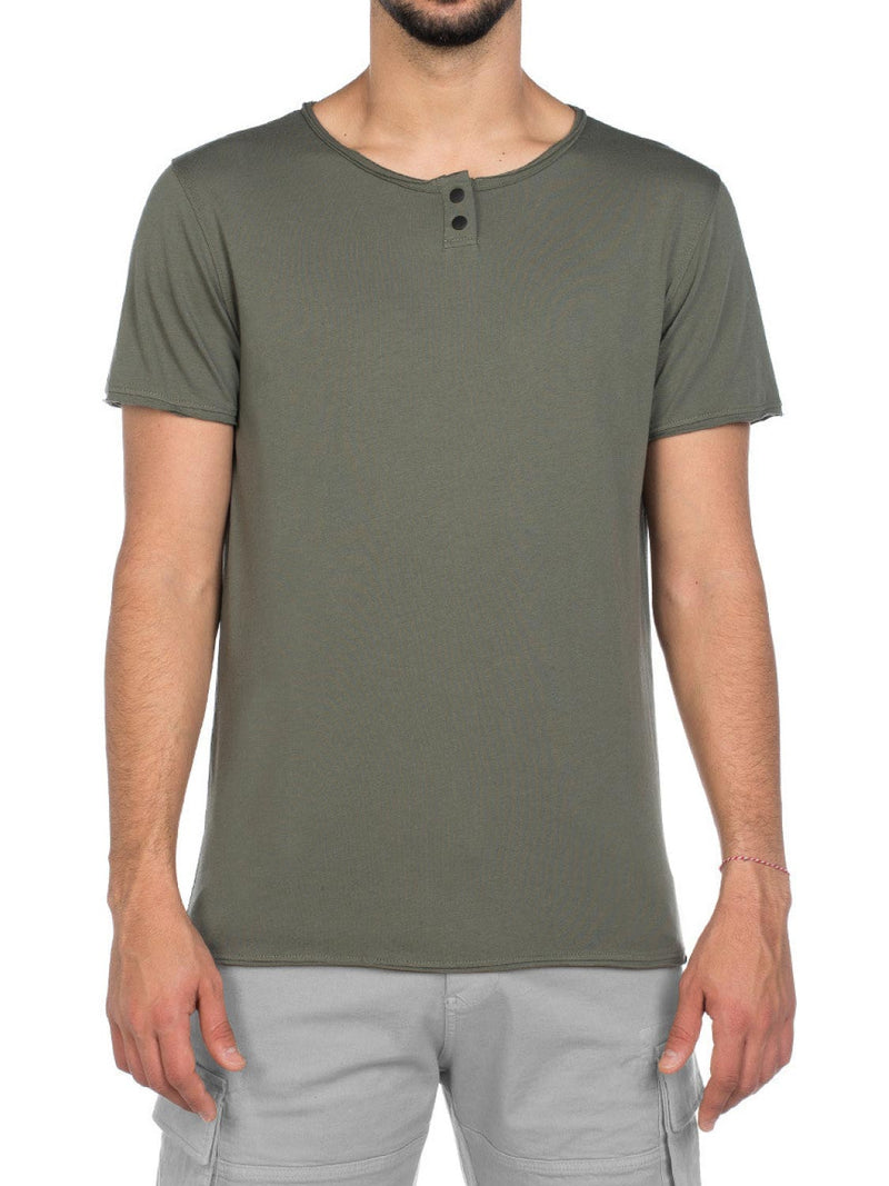 Henley Organic Cotton T-Shirt Khaki