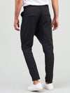 Tapered Cotton Blend Chino Pants Black