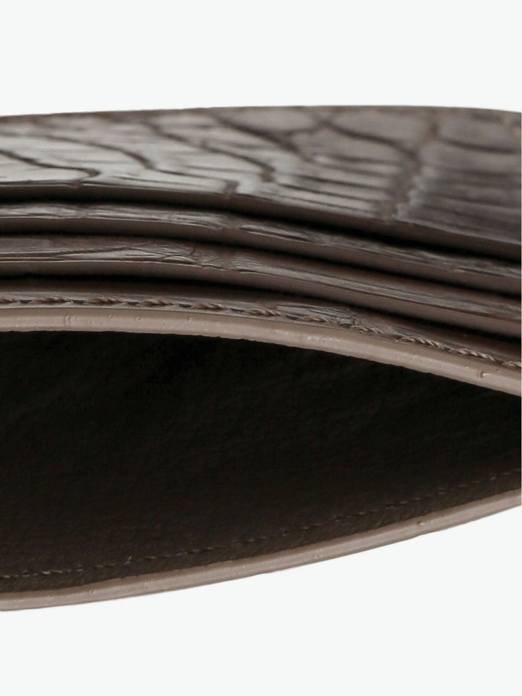 Card Case In Light Brown Alligator Leather | B