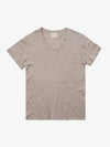 Modal Blend V-neck Pocket T-shirt Powder | A