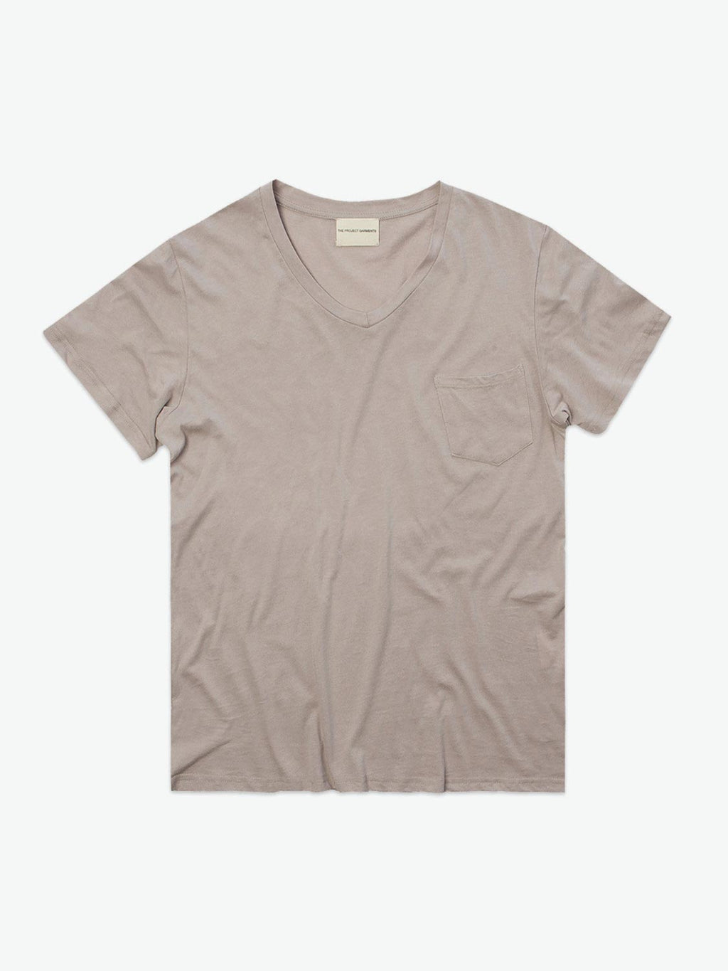 Modal Blend V-neck Pocket T-shirt Powder | A