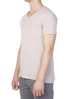 Modal Blend V-neck Pocket T-shirt Powder | C