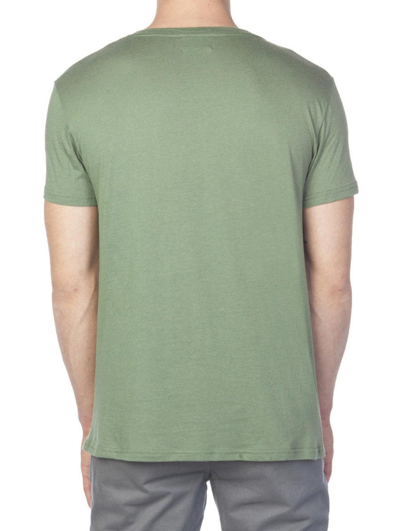 Modal Blend V-neck Pocket T-shirt Forest Green | D